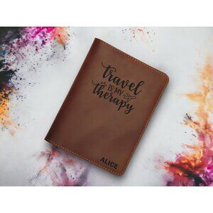 Personalized Leather Passport Cover Handmade Crazy Horse Leather Travel Wallet